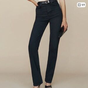 Reformation Cynthia high rise straight leg long Jeans in Vana size 30